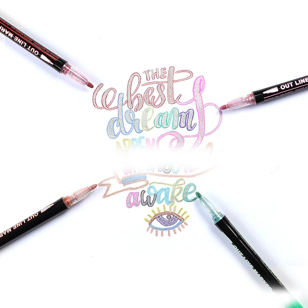 12 шт. контурная ручка на день рождения поздравление Рождество Подарочная