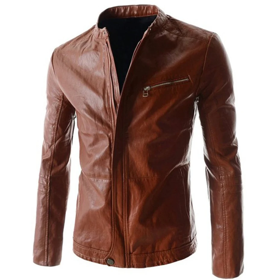 Zogaa Брендовые мужские мотоциклетные кожаные куртки 2019 осенние зимние Деловые