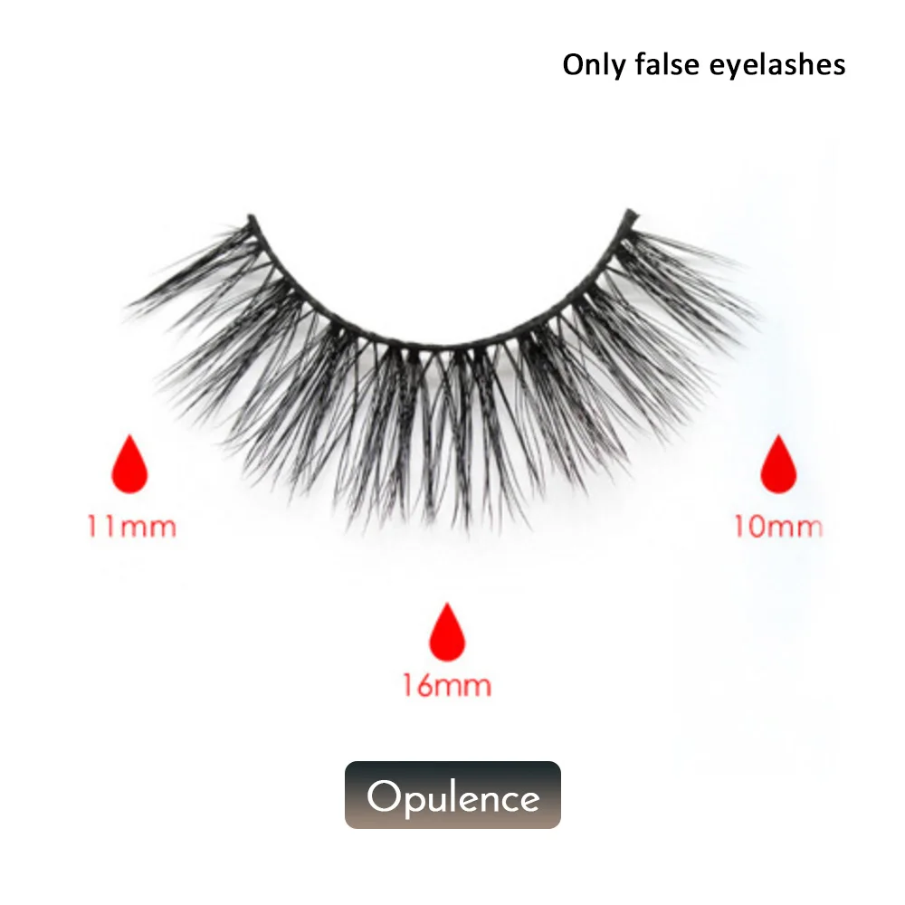 Opulence 5 Magnetic Eyelashes natural False Eyelashes Magnet Lashes Magnetic Liquid Eyeliner& Magnetic False Eyelashes& Tweezer Set - Цвет: Opulence