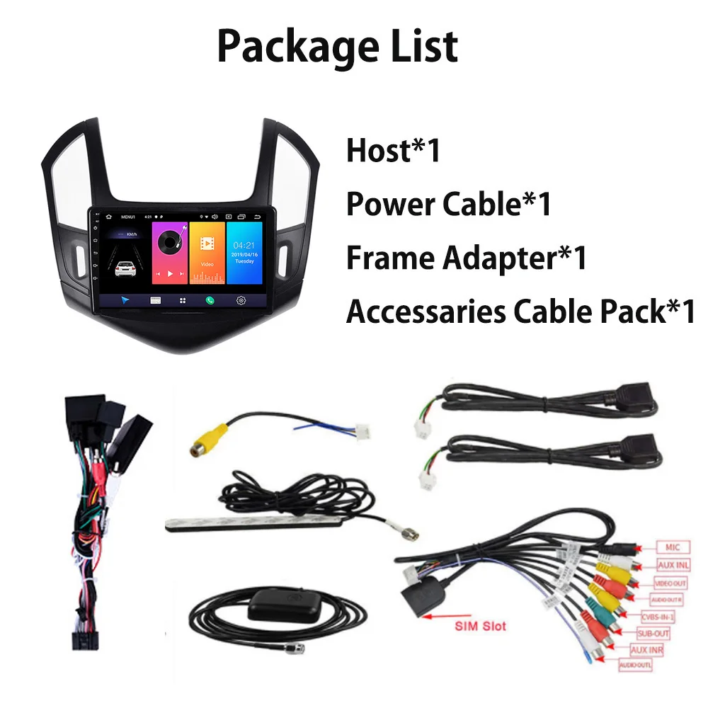 

Android 9.0 Car Radio For Chevrolet Cruze J300 J308 2013 2014 2015 WIFI 4G Multimidia Video Player 2GB+32GB 9" IPS Touchscreen