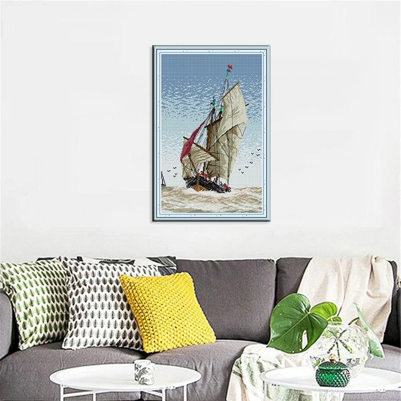 Everything Is Going Smoothly Pattern Cross Stitch Printed Canvas11CT Fabric Counted Angel Embroidery Threads Crafts | Дом и сад