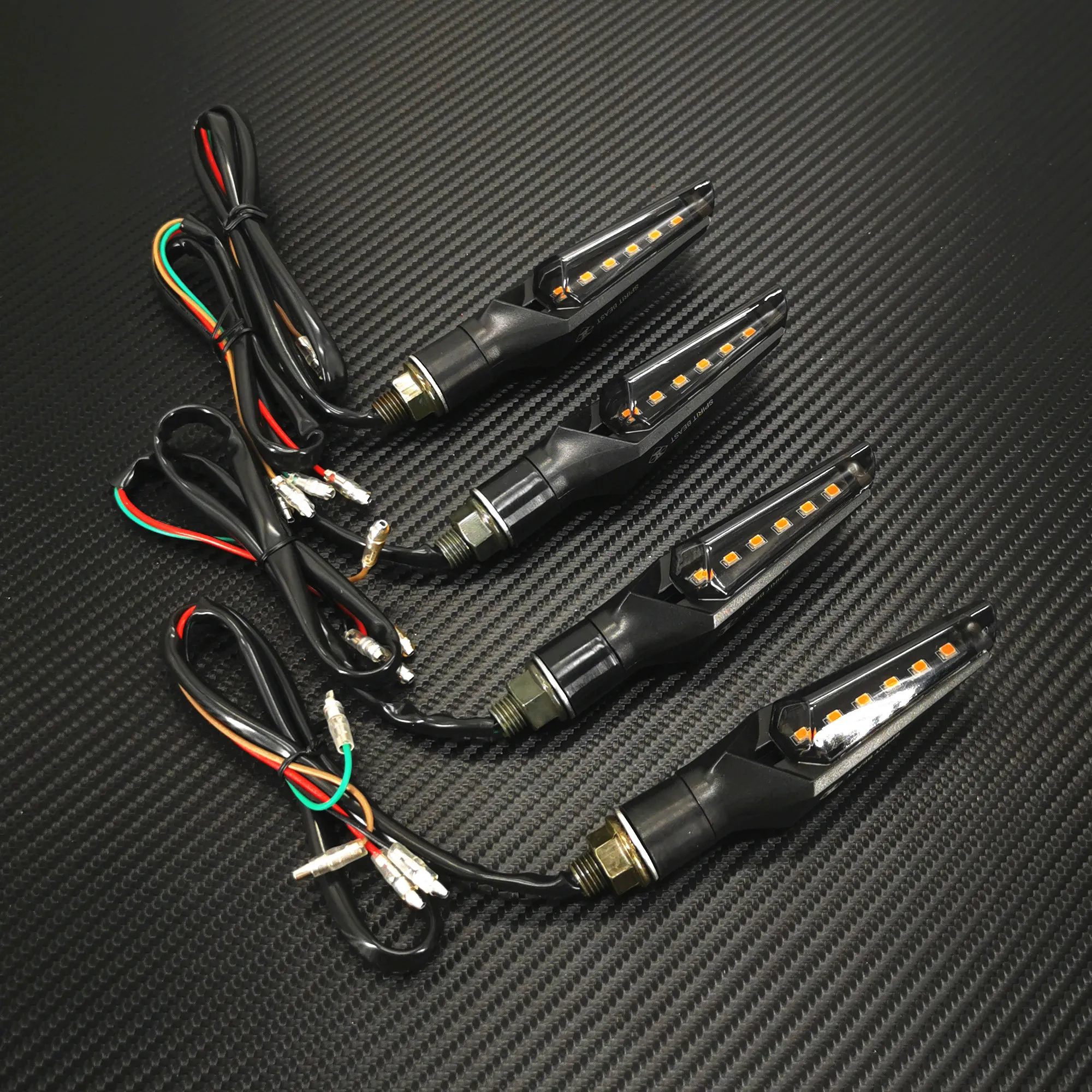 Spirit Beast-indicador LED Universal para motocicleta, luces de señal de giro DRL, indicadores para Dirt Pit Bike MSX X-ADV R125 FZ1