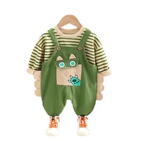 new spring autumn baby boys girls clothes suit children cotton t shirt overalls 2pcsset toddler casual clothing kids tracksuits