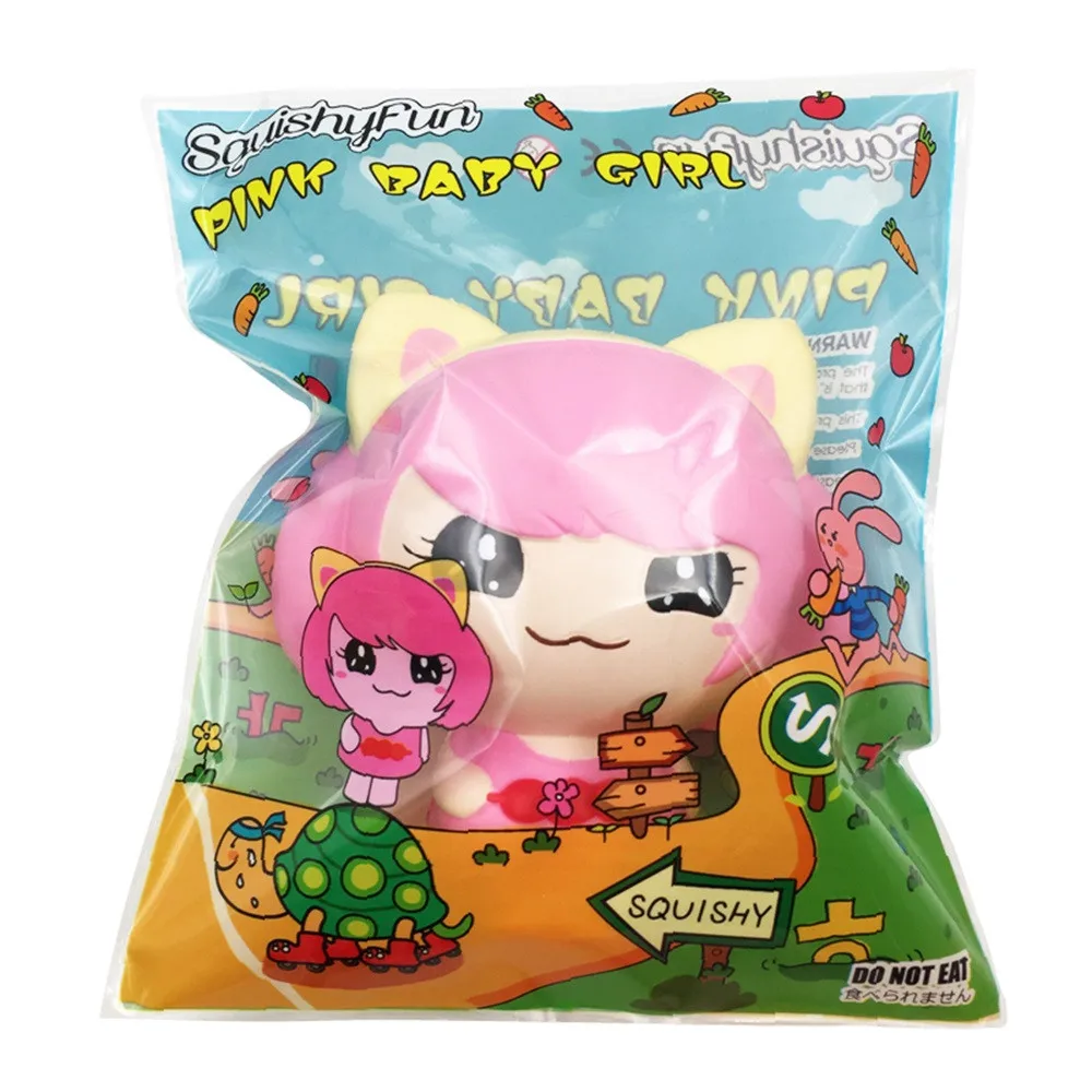 

Squeeze Toys Squishy Kawaii Pink Baby Girl Slow Rising Fruits Scented Stress Relief Toys For Children Adult Decompression Toys