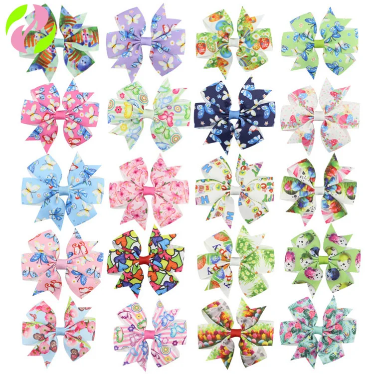 

Western Easter Hair Jewelry Children's Butterfly Tie Hair Pinch Egg Rabbit Flower Head Pinch Products 30pcs