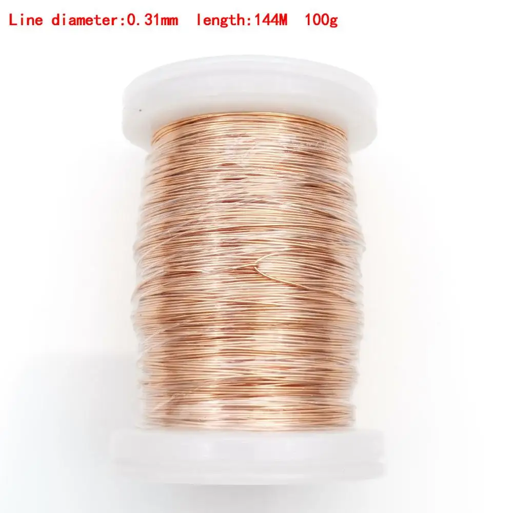 0.31mm 100g 0.13mm 0.25mm 0.51mm 1mm 1.25mmQA Enameled Copper Wire Magnetic Wire For Inductance Coil Relay Electric Meter Coil Winding - Цвет: 0.31mm 100g
