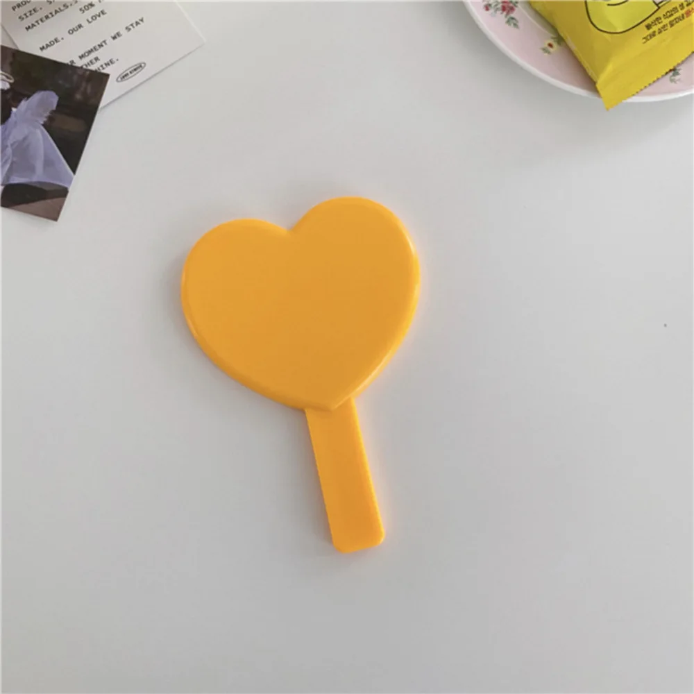 Girl's Heart Love Makeup Mirror Peach Hand Single-sided Portable L1 | Красота и здоровье