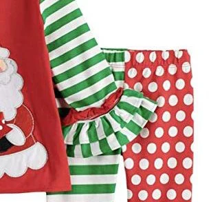 Одежда для маленьких девочек милая Рождественская рубашка с длинным рукавом