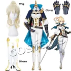 Джинсовый костюм Genshin Impact для косплея, карнавальное платье на Хэллоуин, женская одежда для выступлений, реквизит, костюмы Genshin Impact джинсовый костюм