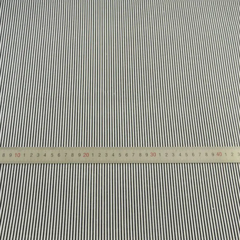 Хлопчатобумажная ткань Booksew 100% в белую и черную полоску дизайнерская швейная
