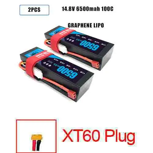 2PCS4S6500HARDXT60 DXF Lipo 4S Батарея жесткий чехол 14,8 V 5200 мА/ч, 6500 мА/ч, 50C 100C 200C AKKU для 1:8 1:10 RC автомобиль E Багги Truggy Грузовик Лодка - Цвет: 2PCS4S6500HARDXT60