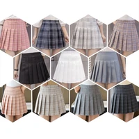 color japanese jk plaid skirt summer women skirt high waist stitching student pleated skirts cute sweet girls dance mini skirt