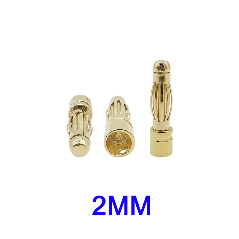 1/2/5Pairs Gold-Plated 2mm Bullet Banana Plug Connector Kits Male Female Socket RC Battery Parts Head | Обустройство дома