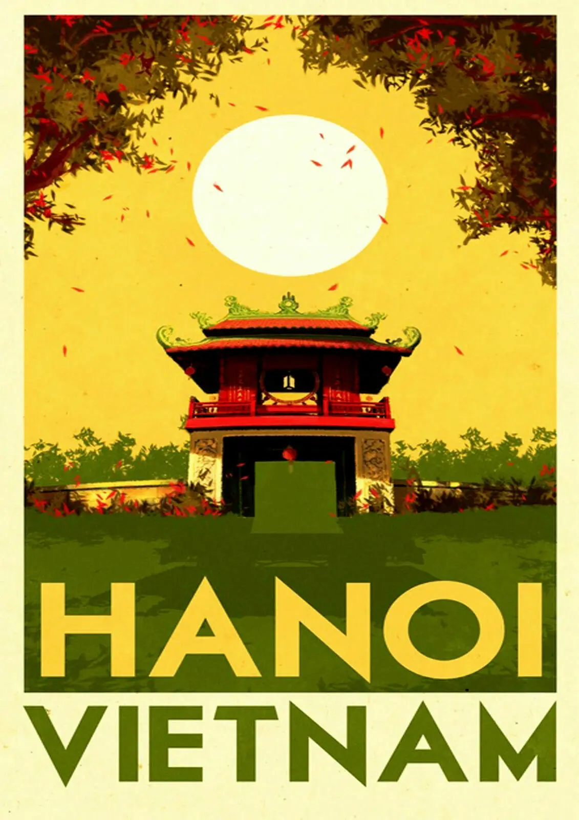 

Vietnam Hanoi Vintage Retro Travel Art Silk Poster Print 24x36inch