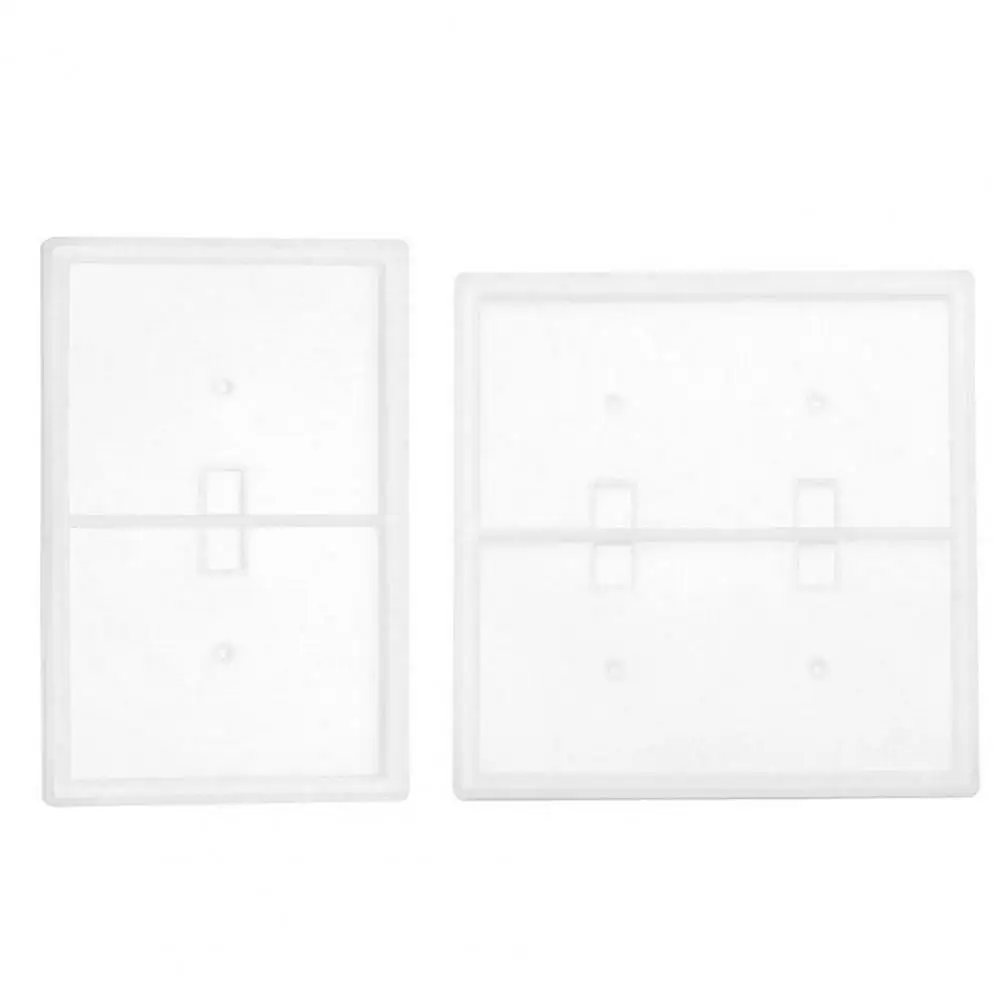 

2Pcs Switch Socket Panel Crystal Epoxy Mirror Silicone Square Rectangle Mold DIY Handmade Toy