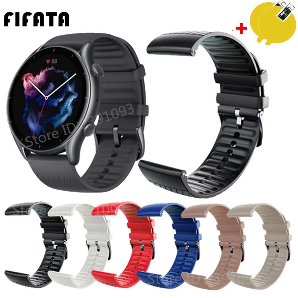 Ремешок силиконовый для Amazfit GTR 3/GTR 3 pro официальный браслет наручных часов GTR3 22 мм |