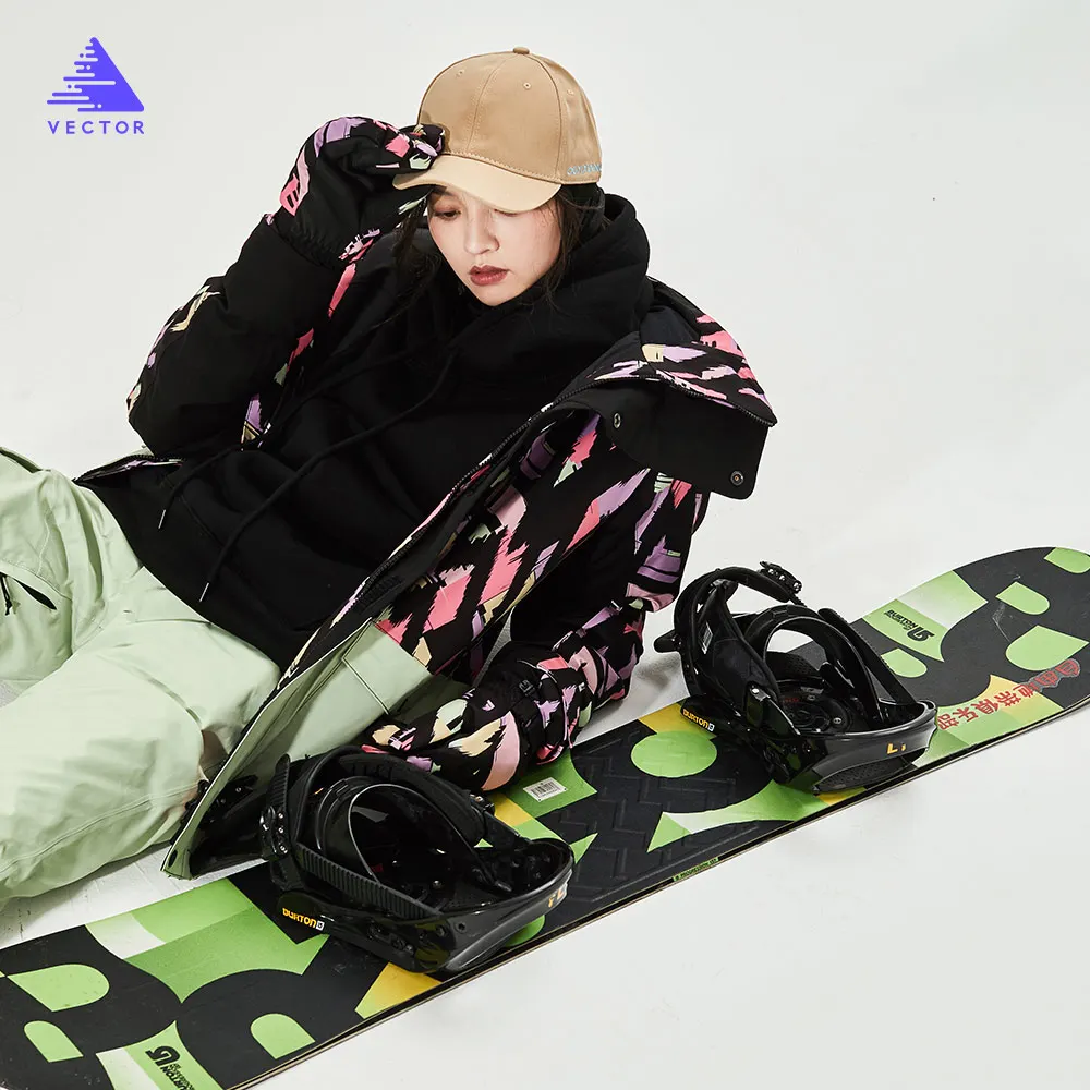 Мужская и Женская лыжная куртка VECTOR лыжные штаны зимнее теплое ветрозащитное