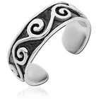 Женское кольцо с открытым хвостом, гавайская бижутерия 5 мм, Винтажный дизайн в богемном стиле, регулируемое кольцо на палец ноги
