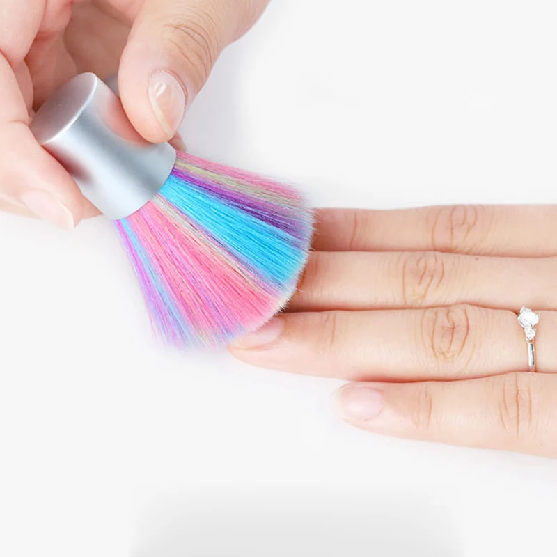 2 шт. портативная цветная кисточка для ногтей инструменты мягкая щетка очищающее