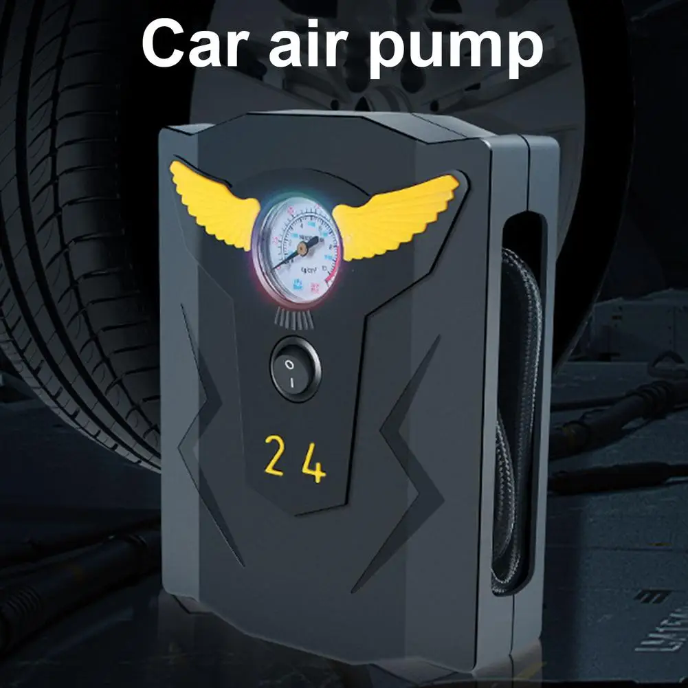 12V Портативный цифровой насос для шин автомобильный воздушный подходит