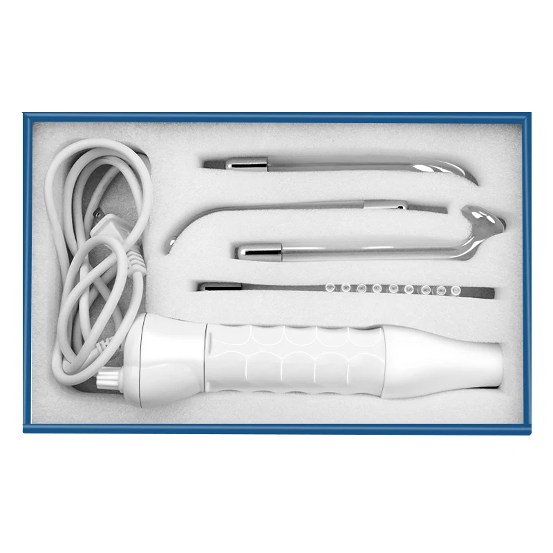 Высокая частота стеклянная трубка ручной аппарат для лица акне подтяжка кожи