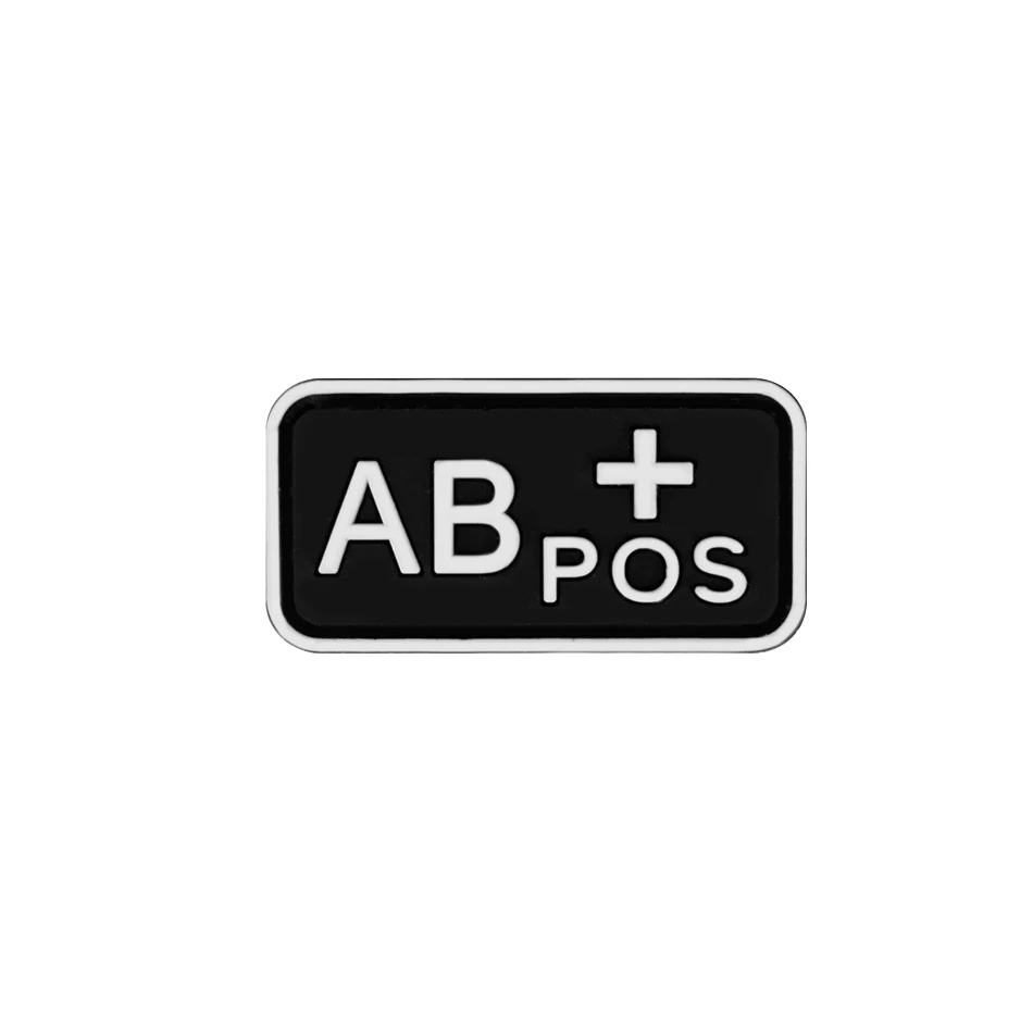 45 3D ПВХ A+ B+ AB+ O+ Положительный POS A-B-AB-O-отрицательный NEG Тип крови группа патч тактический боевой патчи военные резиновые значки - Цвет: 45