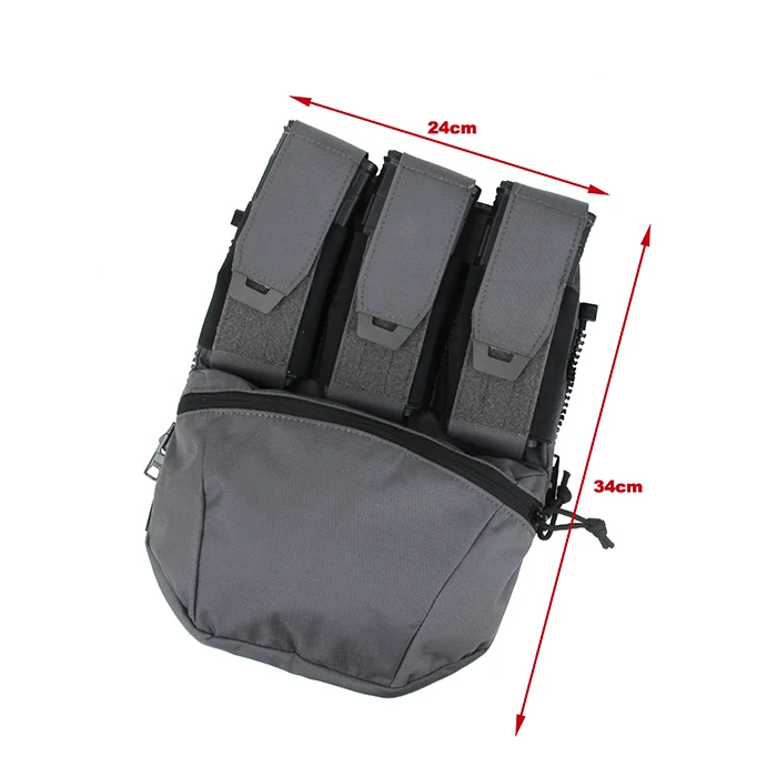 Outdoor Sports Tactics T3431 2020 Back Panel Vest Zipper Bag Cordura Fabric
