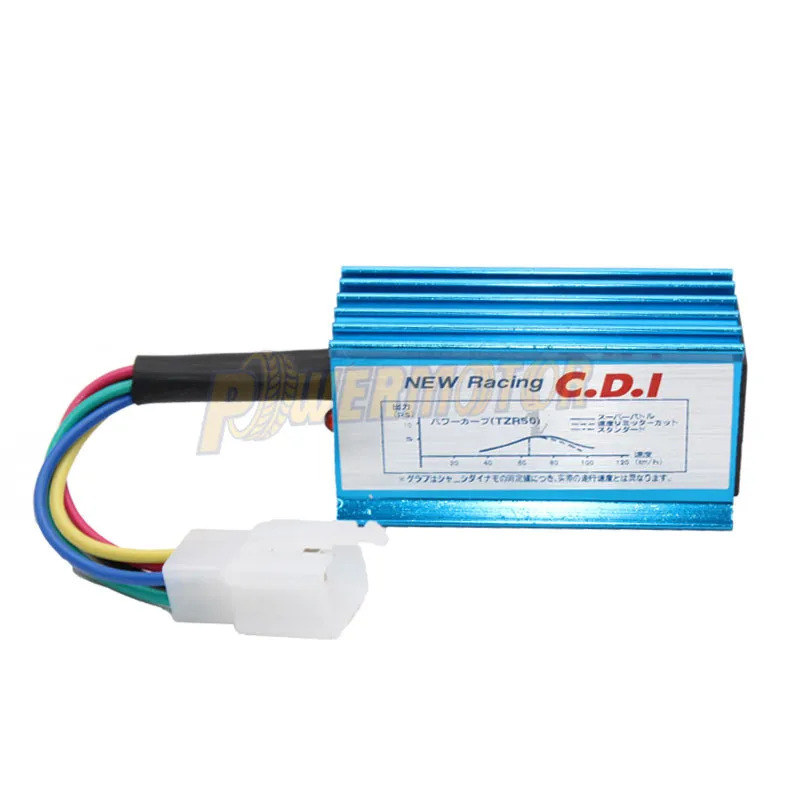 Синий гоночный AC CDI Коробка зажигания 5 контактов Катушка для квадроцикла