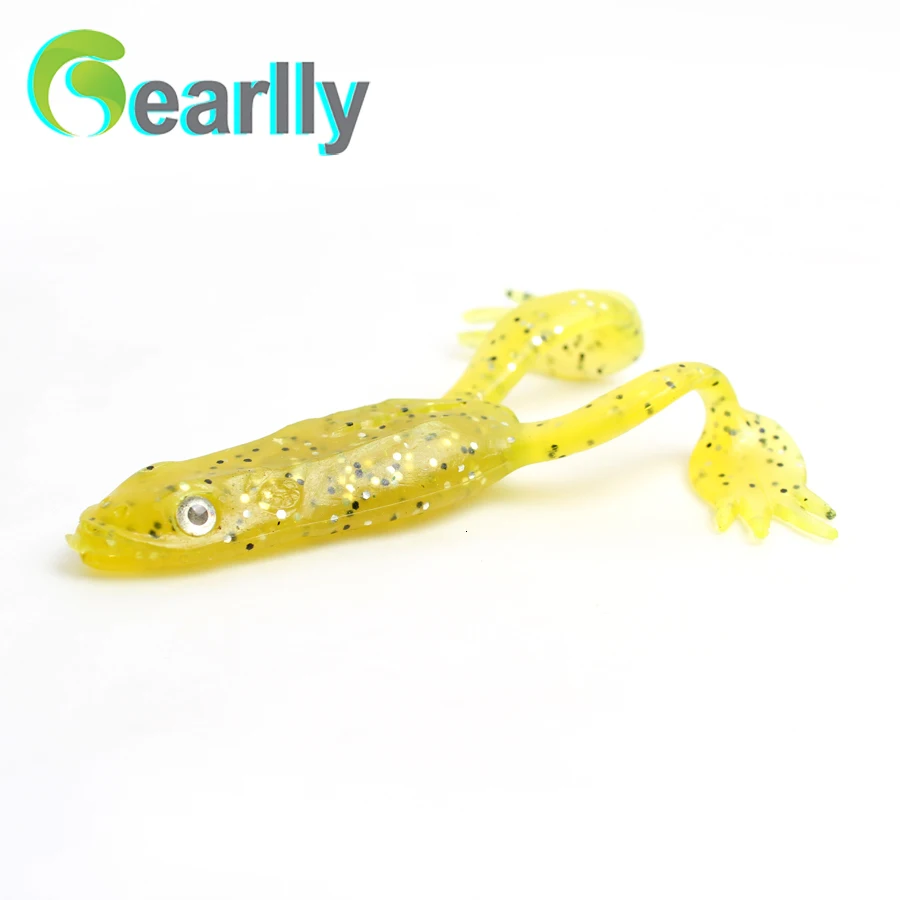 Gearlly 5 шт./лот, 12 см/12 г, 5 цветов, мягкая Жаба, гренуль, мягкая лягушка, светящаяся искусственная приманка, рыболовные приманки, приманки для окуня