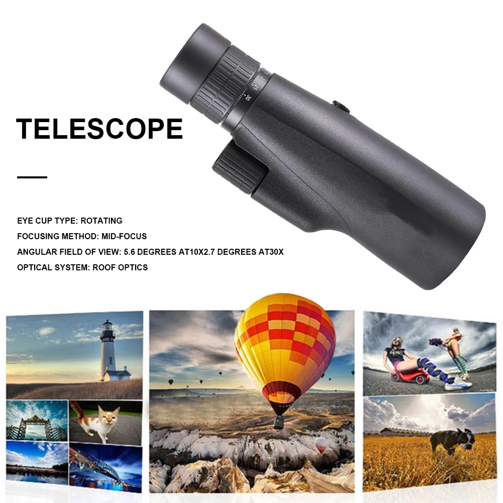 

10-3050 Powerful Monocular Long Range Zoom Pocket Spotting Telescope Eyeglass For Hunting Camping Tourism Children Telescope