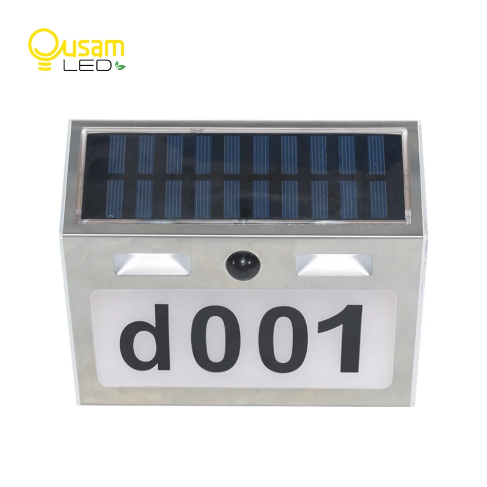Солнечный номер дома светильник движения Сенсор 5 светодиодный табличка крыльцо