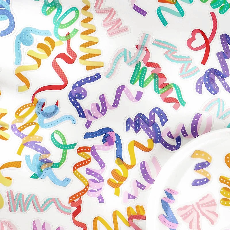 

40sheets/set Sticker Set silk ribbon Series Diy Cute Stickers Ins Style Scrapbooking School Suppliers Stationery Art Supplies