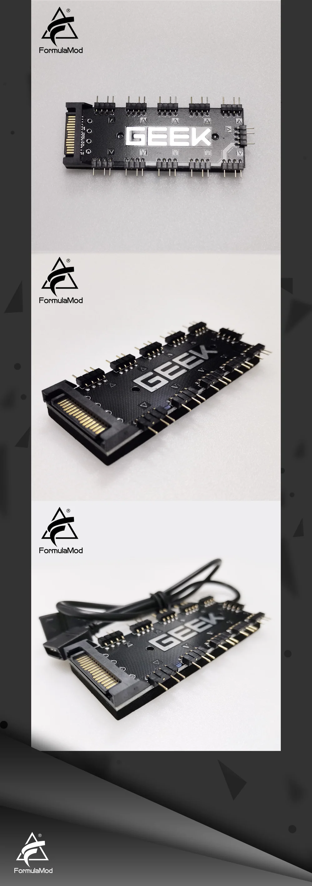 FormulaMod Fm-TBJXQ, Sata Тип 5 v 3 Pin RGB синхронизация концентратор, для 5 v синхронизация освещения на материнскую плату, питание от Sata