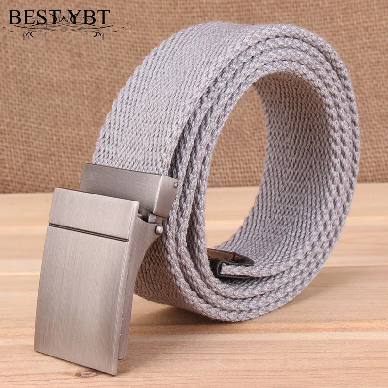 

Best YBT Unisex Canvas Belt Alloy Automatic Buckle Belt Simple Young Student Leisure High Quality Hot Selling Men And Women Belt