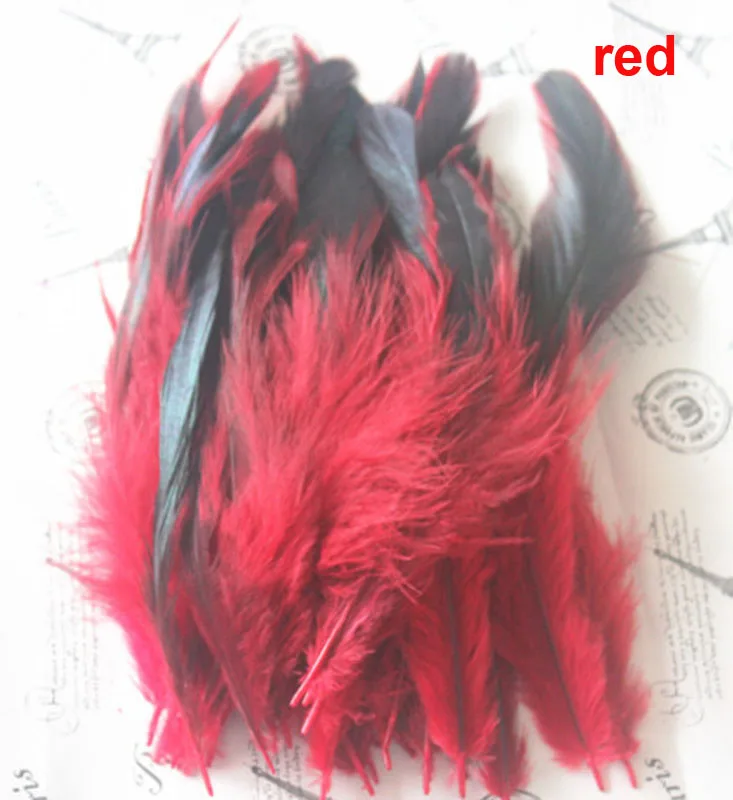 

50Pcs/Lot! 4-6" Long Multicolor Badger Saddle Rooster Feathers Loose Craft Plumes,Plumas Decorativas,Party Accessories,15Colours