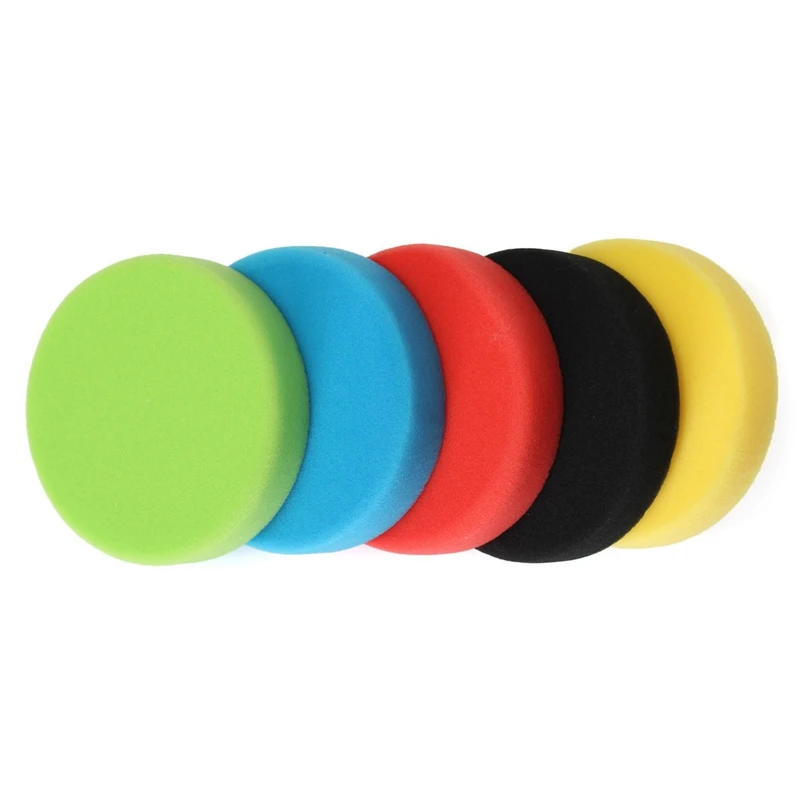 

5 Pcs 6 Inch/150Mm Buffing Polishing Pad Flat Sponge Buffing Polisher Pads Kit For Car Auto Polisher Glass Polishing
