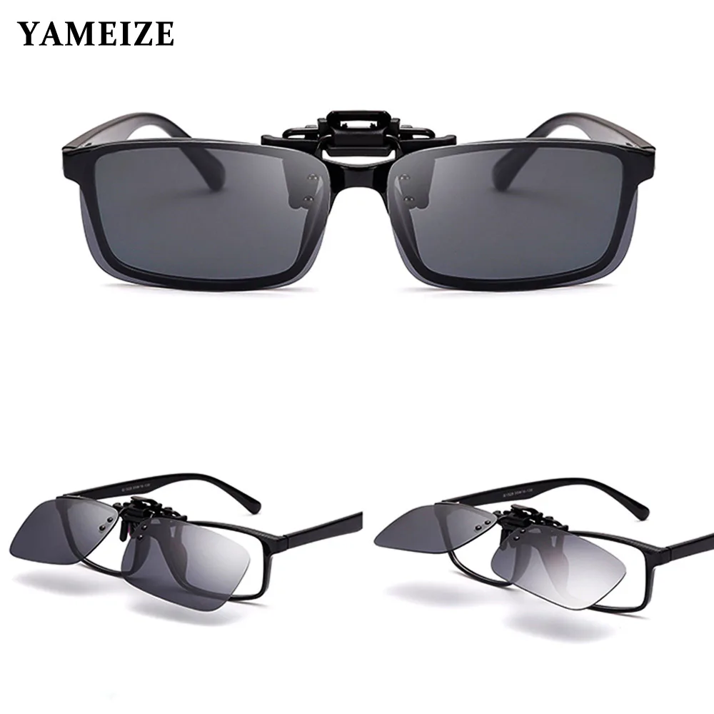 

Мужские солнцезащитные очки YAMEIZE, квадратные поляризационные солнцезащитные очки с зеркальными линзами, очки ночного видения, фотохромные ...