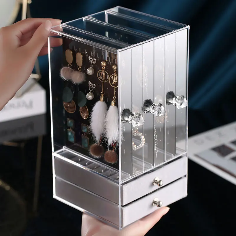 Коробка для ювелирных изделий ожерелье серьги коробка хранения ушей большая