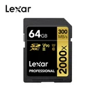 Карта SD Lexar 2000X с U3 Flash, класс 10, 32 ГБ, 64 ГБ, 128 ГБ, Профессиональная высокоскоростная память для камеры