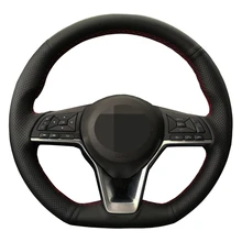 Car Steering Wheel Cover DIY Artificial Leather For Nissan X-Trail Qashqai March Serena Micra Kicks 2017-2019 Altima Teana 2019