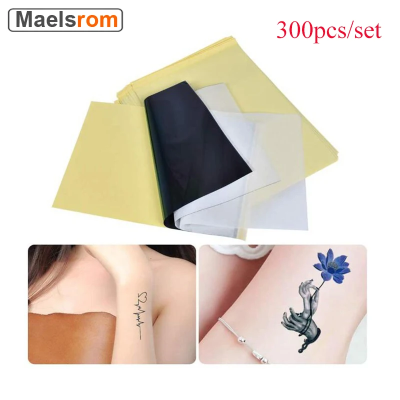 300pcs/set Tattoo Transfer Paper A4 Size 4 Layers Thermal Stencil Carbon Copier Spirit Stencil Tattoo Supplies
