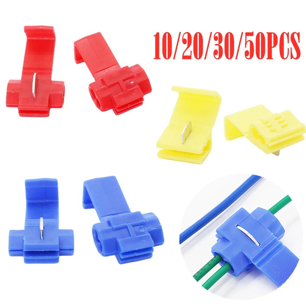 

Соединители для электрических проводов Scotch Lock, 20/50 шт., клеммы быстрого сращивания, обжимные, неразрушающие, без разрыва, AWG 22-18