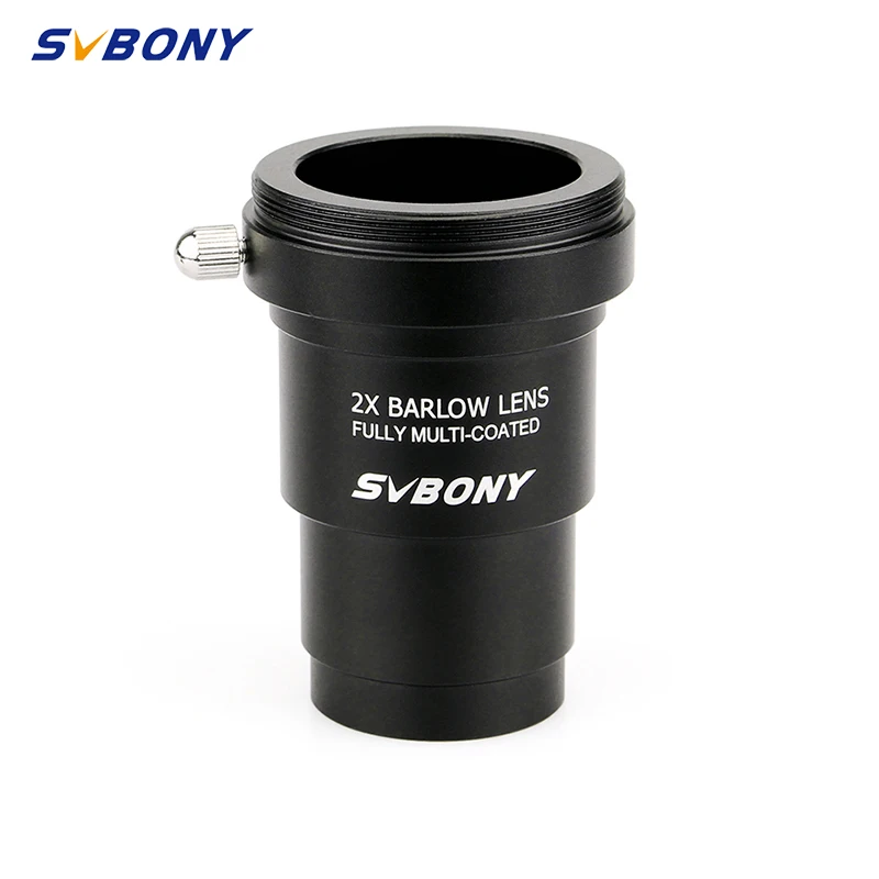 

SVBONY Barlow Lens 2X 1.25'' Metal FMC w/ M42x0.75 Thread for Astronomy Monocular Telescope