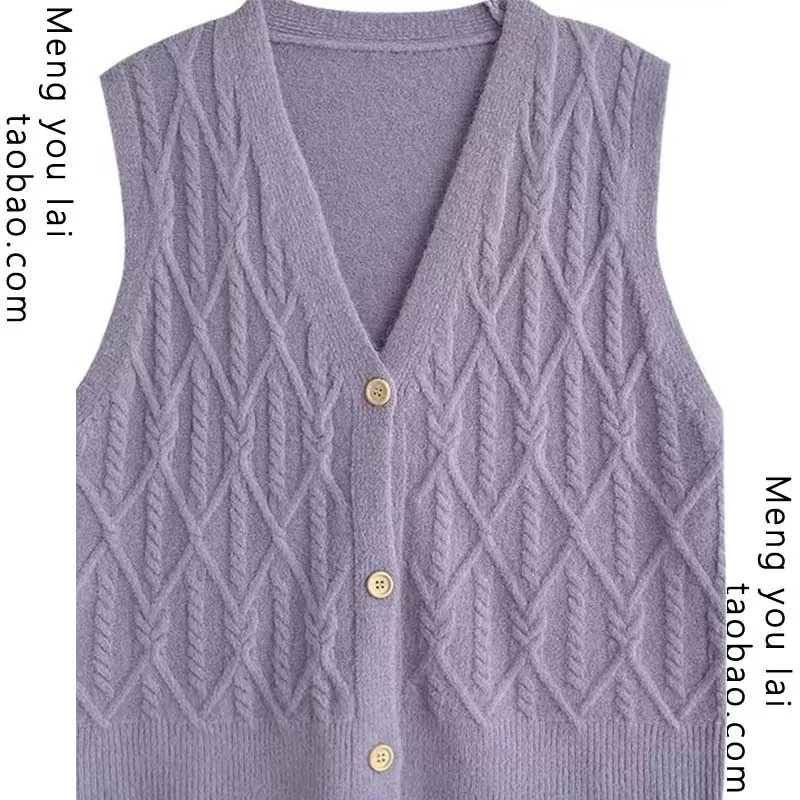 

Универсальный короткий вязаный жилет для ленивых женщин на весну и осень, женский жилет, наружный свитер, жилет без рукавов, кардиган