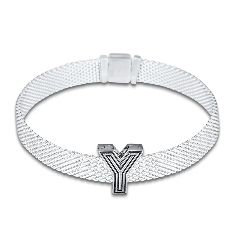 

GPY Letter Y Charms 925 Original Fit Reflexions Bracelet Sterling Silver Charm Beads for Jewelry Making Jewellery
