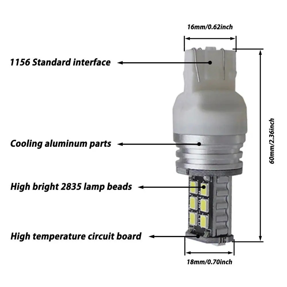 T20 LED W21 / 5 W W21W 7440 7443 SRCK Светодиодные Автомобильные тормозсветильник 12 V Ambar красный
