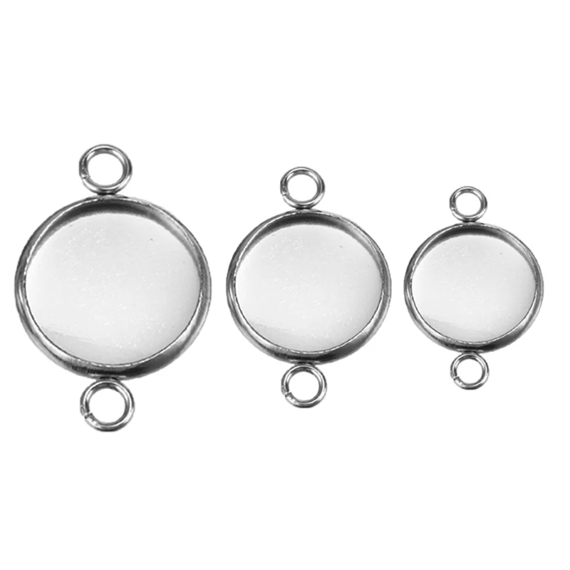 30 шт./компл. Нержавеющая сталь Кабошон Камея рамка базовой настройки разъем