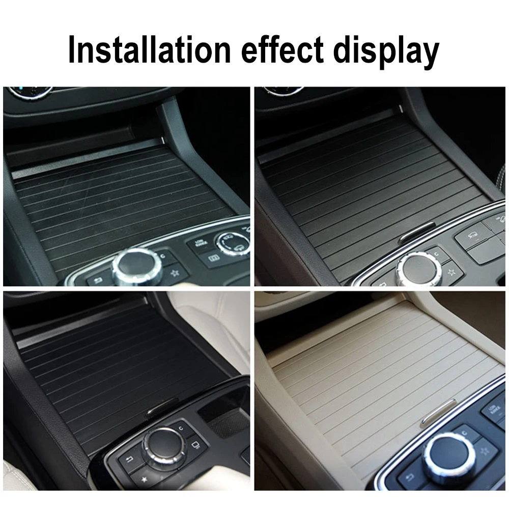 

Car Inner Indoor Centre Console Roller Blind Cover For Mercedes ML GL Calss W166 W292 2012-2019 Auto Water Cup Holder Cover