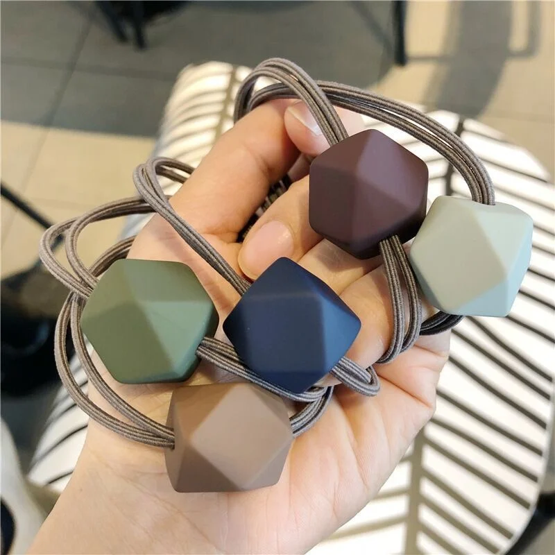

Fashion Square Elastic Hair Band Korea Hair Accessories For Girls Women Handmade Hair Tie Head Band Hair Scrunchies Ornaments