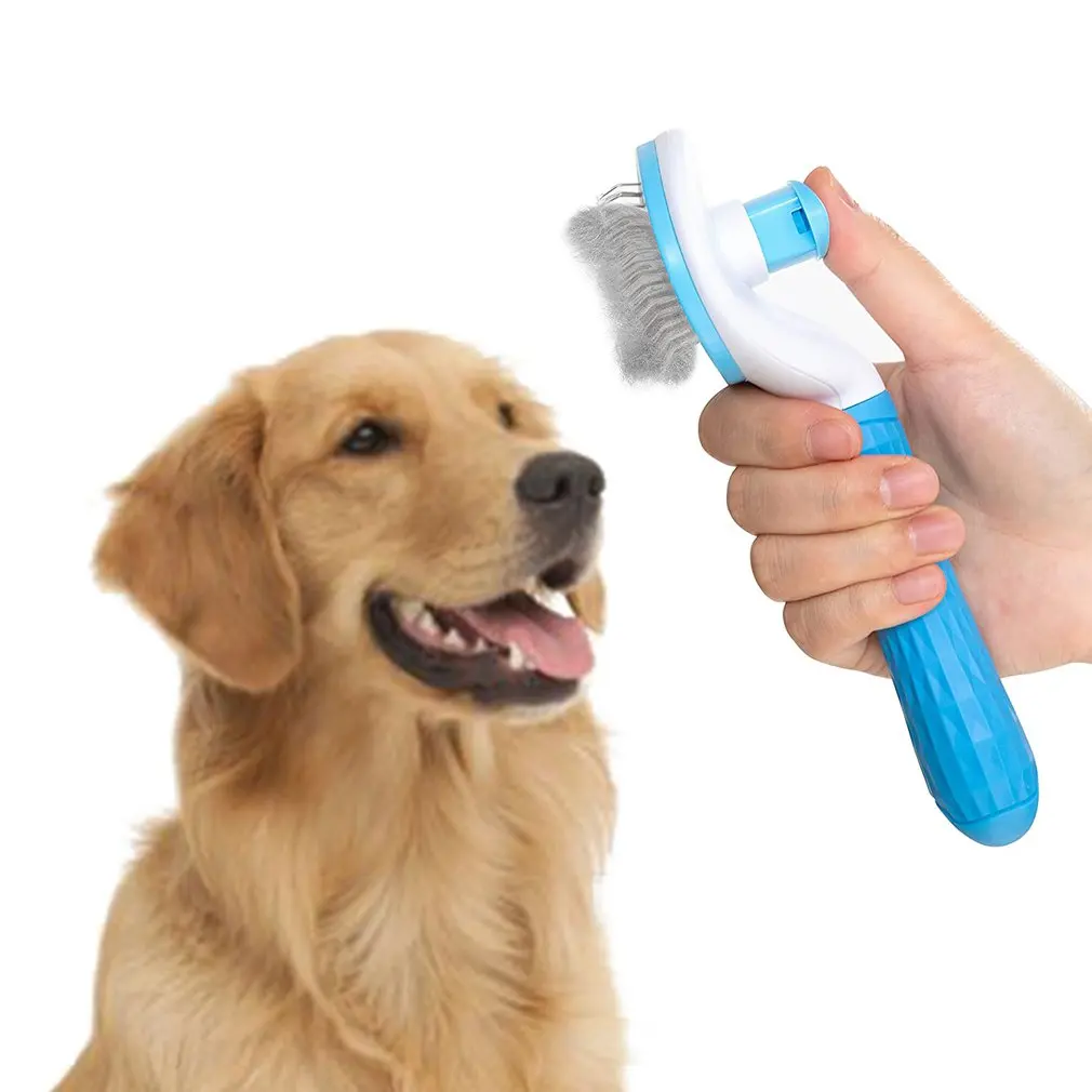 

Dog Hair Removal Comb Grooming Cats Comb Pet Products Cat Flea Comb Pet Comb for Dogs Grooming Toll Automatic Hair Brush Trimmer